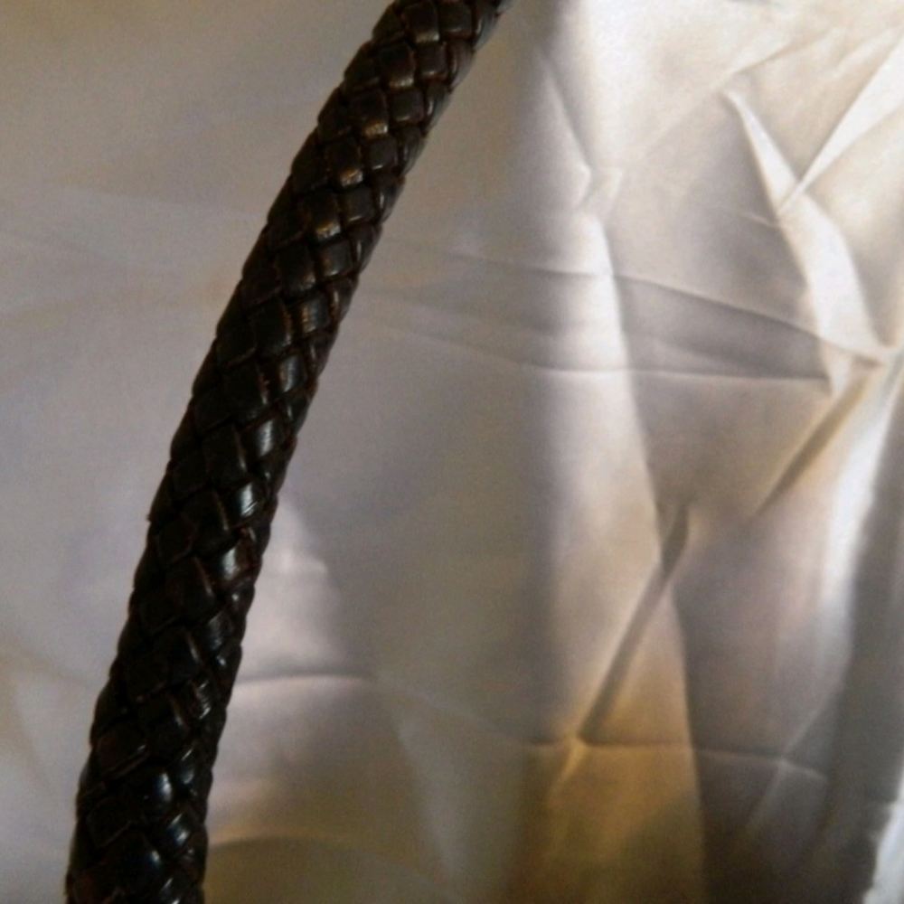 Brighton Black and Brown Leather Shoulder Bag with Silver Charm - Picture 4 of 11